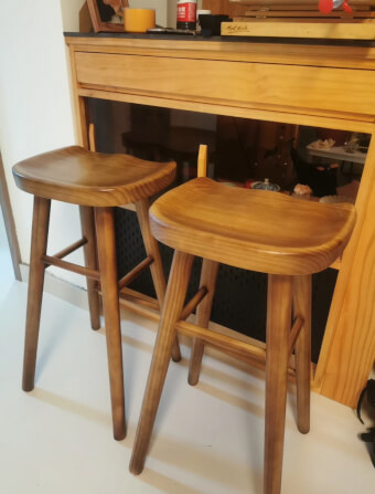 เก้าอี้บาร์ MY DOLLS HOUSE PINE 65 ซม. สีน้ำตาลวอลนัท_4